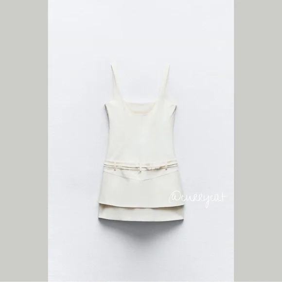 Zara BELTED FITTED DRESS - Picture 5 of 9